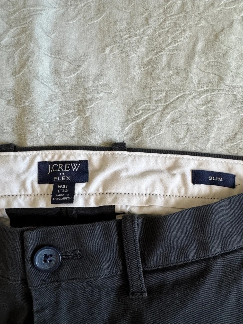 J. Crew Slim Straight Black Chinos